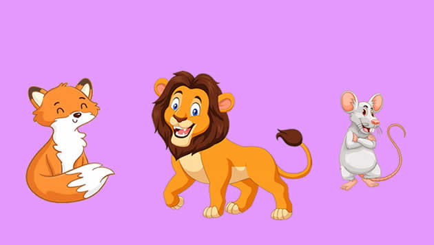 El león, la zorra y el ratón - Fábulas con su moraleja